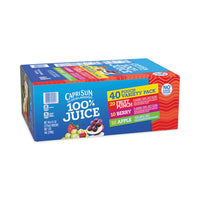 100% Juice Pouches Variety Pack, 6 Oz, 40 Pouches/pack, Ships In 1-3 Business Days