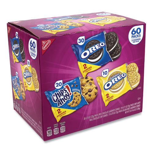 Cookie Variety Pack, Assorted Flavors, 0.77 Oz Pack, 60 Packs-box, Delivered In 1-4 Business Days