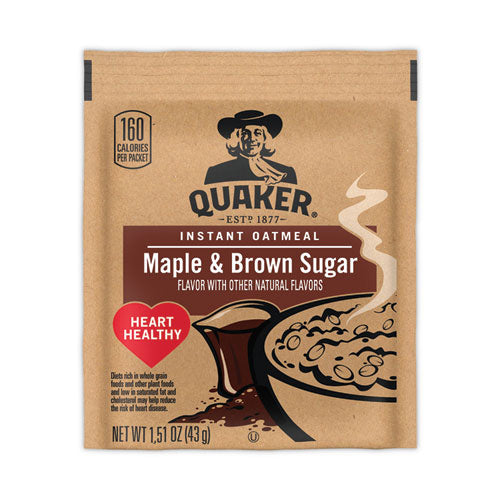 Instant Oatmeal, Maple And Brown Sugar, 1.51 Oz Packet, 40 Count Box, Ships In 1-3 Business Days