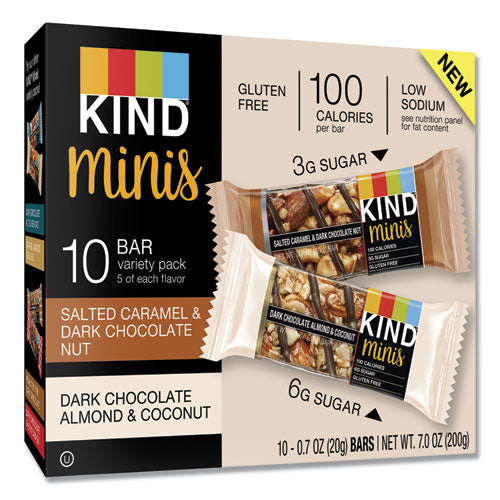 Minis, Dark Chocolate Nuts Sea Salt-caramel Almond Nuts Sea Salt, 0.7 Oz Bar, 32 Bars-box, Delivered In 1-4 Business Days