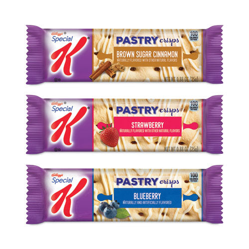 Special K Pastry Crisps, Blueberry/brown Sugar Cinnamon/strawberry, 0.88 Oz, 30 Pouches/box, Ships In 1-3 Business Days