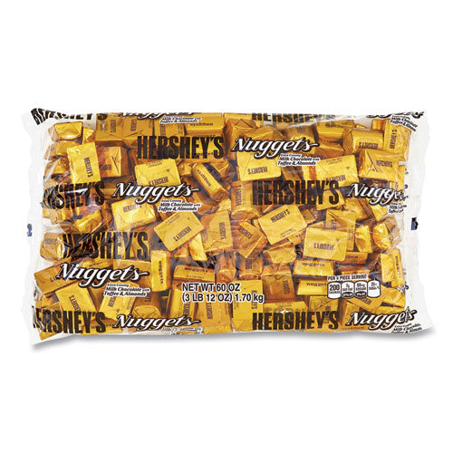 Nuggets, Bulk Pack, Milk Chocolate With Toffee And Almonds, 60 Oz Bag, Delivered In 1-4 Business Days