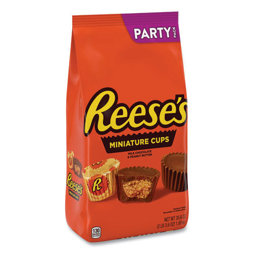 Peanut Butter Cups Miniatures Party Pack, Milk Chocolate, 35.6 Oz Bag, Delivered In 1-4 Business Days
