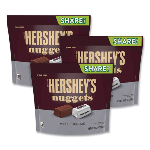 Nuggets Share Pack, Milk Chocolate, 10.2 Oz Bag, 3-pack, Delivered In 1-4 Business Days