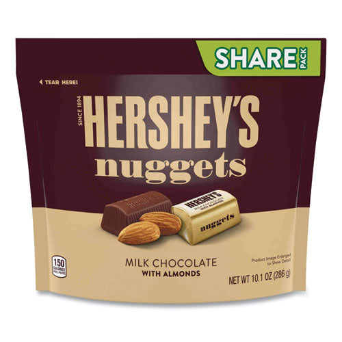 Nuggets Share Pack, Milk Chocolate With Almonds, 10.1 Oz Bag, 3-pack, Delivered In 1-4 Business Days