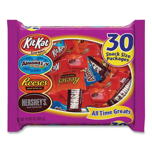All Time Greats Milk Chocolate Variety Pack, 15.92 Oz Bag, 30 Pieces/bag, 2 Bags/pack, Ships In 1-3 Business Days