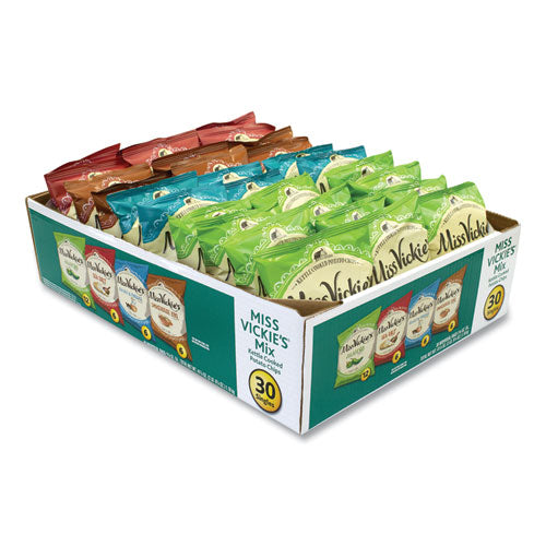 Kettle Cooked Chips Variety Mix, Four Assorted Flavors, 1.38 Oz Bags, 30 Bags-box, Delivered In 1-4 Business Days