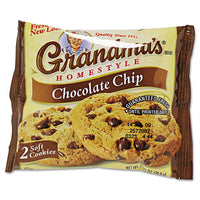 Homestyle Chocolate Chip Cookies, 2.5 Oz Pack, 2 Cookies/pack, 60 Packs/carton, Ships In 1-3 Business Days