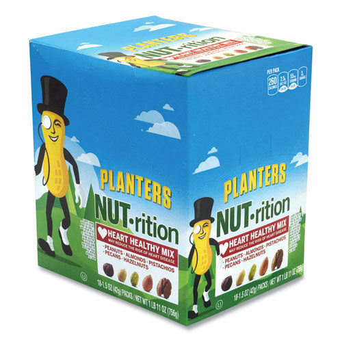 Nut-rition Heart Healthy Mix, 1.5 Oz Tube, 18 Tubes-box, Delivered In 1-4 Business Days
