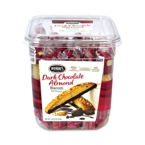 Biscotti, Dark Chocolate Almond, 1 Lb 5 Oz Tub, Ships In 1-3 Business Days