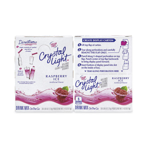 On-the-go Sugar-free Drink Mix, Raspberry Ice, 0.08 Oz Single-serving Tubes, 30/pk, 2 Pk/box, Ships In 1-3 Business Days