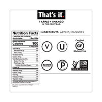 Nutrition Bar, Gluten Free Apple And Mango Fruit, 1.2 Oz Bar, 12/box, Ships In 1-3 Business Days