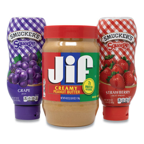 Peanut Butter And Jelly Bundle, (2) 40 Oz Peanut Butter-(4) 20 Oz Jelly, 6-pack, Delivered In 1-4 Business Days