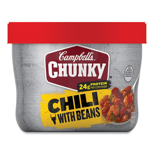 Chunky Chili With Beans, 15.25 Oz Bowl, 8/carton, Ships In 1-3 Business Days