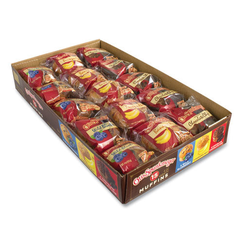 Muffins Variety Pack, Assorted Flavors, 4 Oz Pack, 15 Packs/box, Ships In 1-3 Business Days
