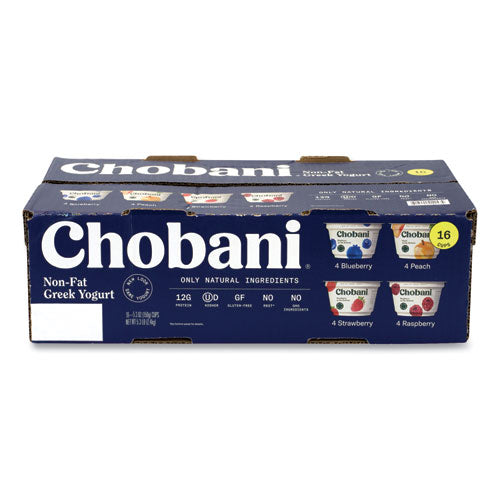 Greek Yogurt Variety Pack, Assorted Flavors, 5.3 Oz Cup, 16 Cups-box, Delivered In 1-4 Business Days