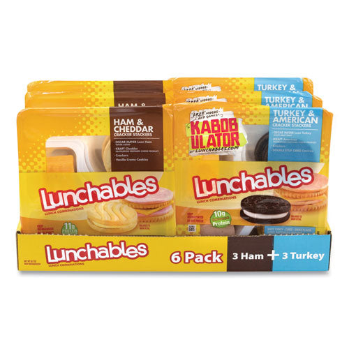 Lunchables Variety Pack, Turkey-american And Ham-cheddar, 6-box, Delivered In 1-4 Business Days