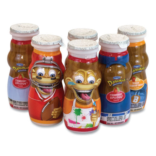 Danimals Smoothies, Assorted Flavors, 3.1 Oz Bottle, 6-box, 6 Boxes-carton, Delivered In 1-4 Business Days