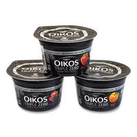Triple Zero Blended Greek Nonfat Yogurt, 5.3 Oz, Strawberry-mixed Berry-vanilla, 18-box, Delivered In 1-4 Business Days