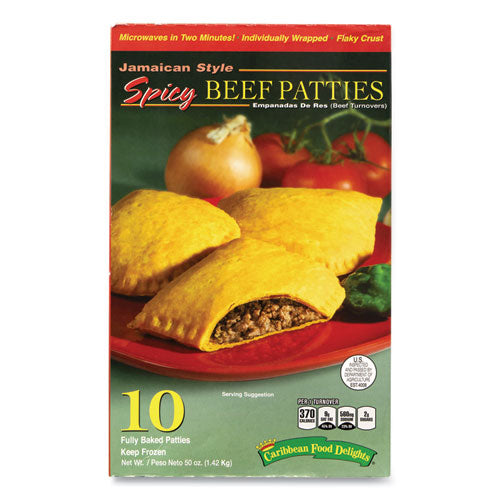 Jamacian Style Spicy Beef Empanadas, 50 Oz Box, 10/box, Ships In 1-3 Business Days
