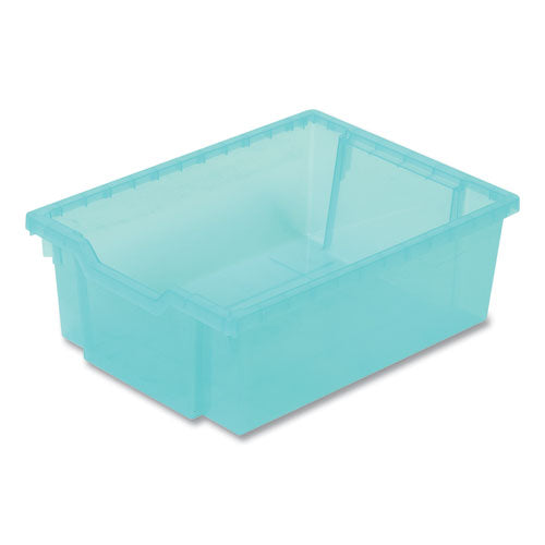 F2 Deep Trays With Antimicrobial Protection For Storage Frames And Trolleys, 3.57 Gal, 12.28 X 16.81 X 6.25, Trans Kiwi, 6/pk