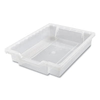 F1 Shallow Trays For Gratnells Storage Frames And Trolleys, 1 Section, 1.85 Gal, 12.28" X 16.81" X 3.25", Trans Frost, 8/pack