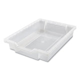 F1 Shallow Trays For Gratnells Storage Frames And Trolleys, 1 Section, 1.85 Gal, 12.28" X 16.81" X 3.25", Trans Frost, 8/pack