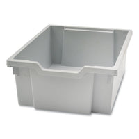 F2 Deep Trays For Gratnells Storage Frames And Trolleys, 1 Section, 3.57 Gal, 12.28" X 16.81" X 6.25", Light Gray, 6/pack