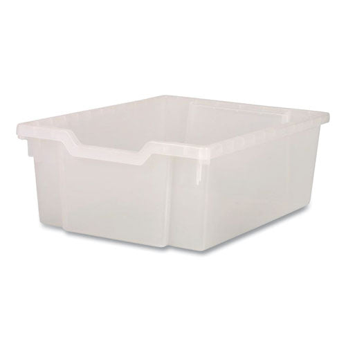 F2 Deep Trays For Gratnells Storage Frames And Trolleys, 1 Section, 3.57 Gal, 12.28" X 16.81" X 6.25", Trans Frost, 6/pack