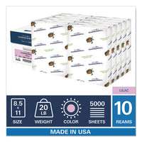 Colors Print Paper, 20lb, 8.5 X 11, Lilac, 500 Sheets-ream, 10 Reams-carton