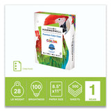 Premium Color Copy Print Paper, 100 Bright, 3-hole, 28 Lb, 8.5 X 11, Photo White, 500 Sheets-ream, 8 Reams-carton