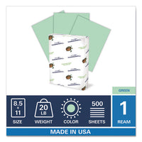 Colors Print Paper, 20lb, 8.5 X 11, Green, 500-ream