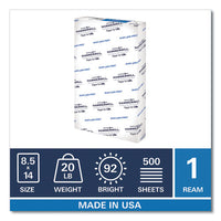 Copy Plus Print Paper, 92 Bright, 20 Lb, 8.5 X 14, White, 500-ream