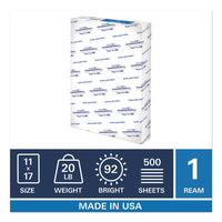 Copy Plus Print Paper, 92 Bright, 20 Lb, 11 X 17, White, 500-ream