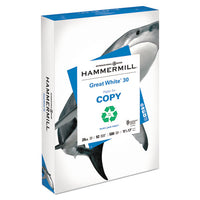 Great White 30 Recycled Print Paper, 92 Bright, 20lb, 11 X 17, White, 500-ream