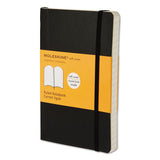 Classic Softcover Notebook, 1 Subject, Narrow Rule, Black Cover, 8.25 X 5, 192 Sheets