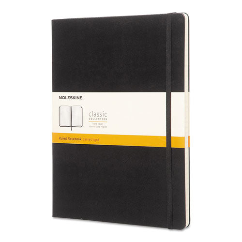 Classic Colored Hardcover Notebook, Narrow Rule, Black, 10 X 7.5, 192 Sheets