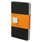 Cahier Journal, Narrow Rule, Black Cover, 5.5 X 3.5, 64 Sheets, 3-pack