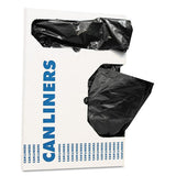 Linear Low Density Can Liners With Accufit Sizing, 16 Gal, 1 Mil, 24" X 32", Black, 250-carton