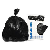 Linear Low-density Can Liners, 30 Gal, 0.5 Mil, 30" X 36", Black, 250-carton