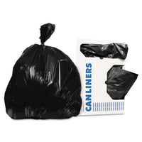 Linear Low-density Can Liners, 30 Gal, 0.9 Mil, 30" X 36", Black, 200-carton