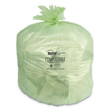 Biotuf Compostable Can Liners, 13 Gal, 0.88 Mil, 24" X 32", Green, 200-carton