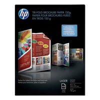 Laser Glossy Tri-fold Brochure Paper, 97 Bright, 40lb, 8.5 X 11, White, 150-pack