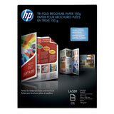Laser Glossy Tri-fold Brochure Paper, 97 Bright, 40lb, 8.5 X 11, White, 150-pack
