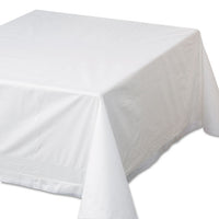 Tissue-poly Tablecovers, Square, 82" X 82", White, 25-carton