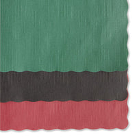 Solid Color Scalloped Edge Placemats, 9.5 X 13.5, Hunter Green, 1,000-carton