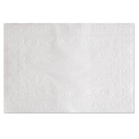 Classic Embossed Straight Edge Placemats, 10 X 14, White, 1,000-carton