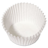 Fluted Bake Cups, 4.5" Diameter X 1.25"h, White, 500-pack, 20 Pack-carton