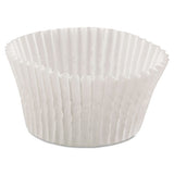 Fluted Bake Cups, 2.25" Diameter X 1.88"h, White, 500-pack, 20 Pack-carton