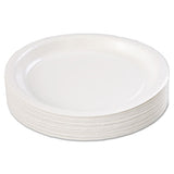 Coated Paper Dinnerware, Plate, 9", White, 50-pack, 10 Packs-carton